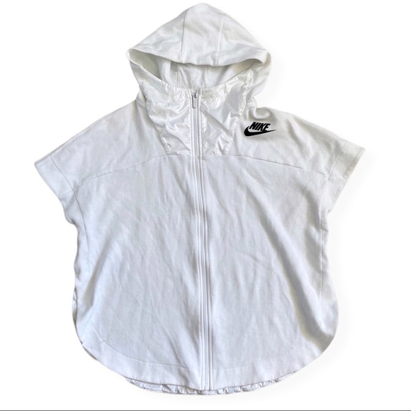 Nike Sweaters - NWOT Nike white hooded poncho sweater